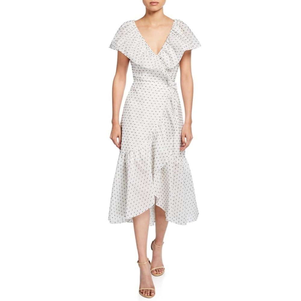 Rebecca Taylor
Birdseye Dot Clip Ruffle Midi Dress (127)
